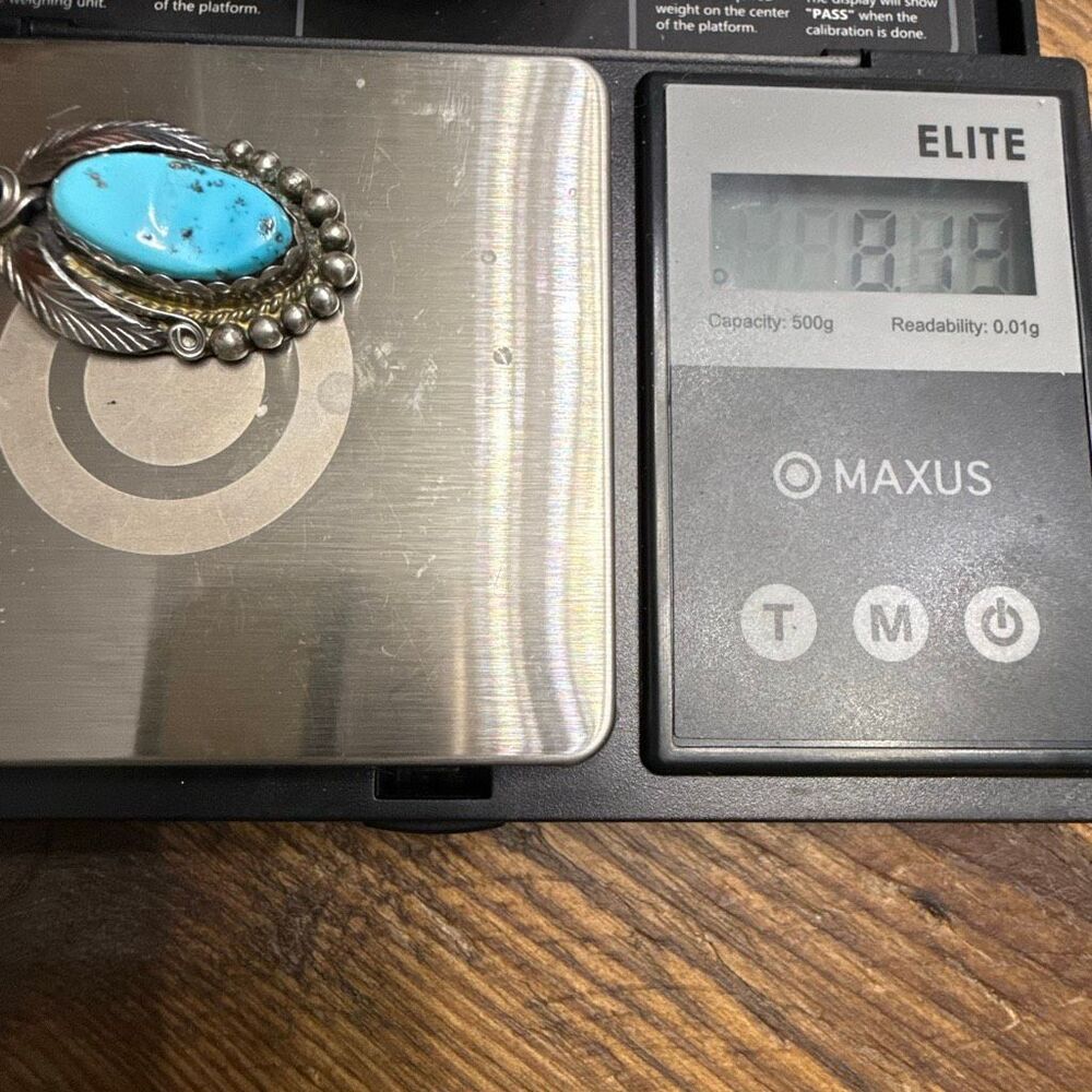 Justin Morris signed Turquoise Sterling Pendant - Picture 6 of 6
